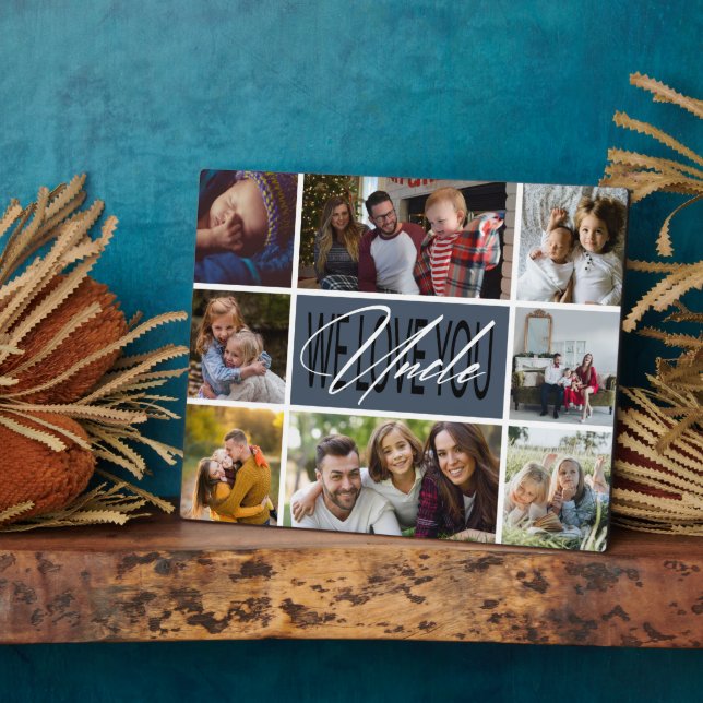 Onkel Wir Liebe Sie Foto Collage Plaque Fotoplatte (Seite)