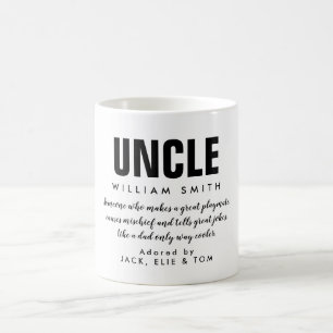 Onkel Zitat Modernes Schwarz und Weiß Kaffeetasse