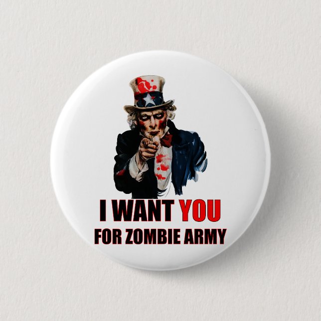 Onkel Zombie Button (Vorderseite)