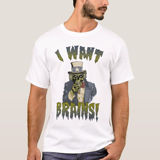 Onkel Zombie Halloween T-Shirt (Vorderseite)