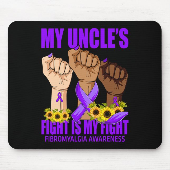 Onkels Kampf ist mein Kampf gegen Fibromyalgie Bew Mousepad (Vorne)