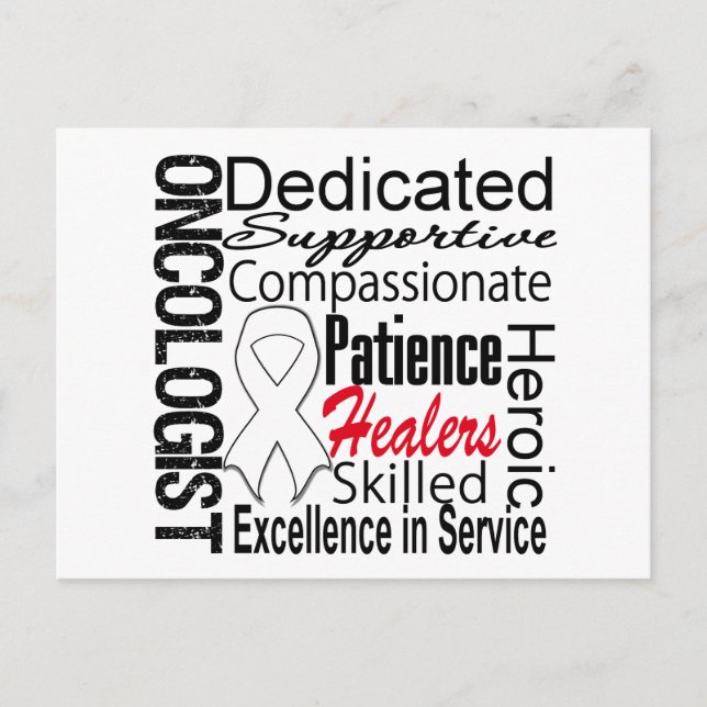 Onkologe Collage Postkarte (Vorderseite)