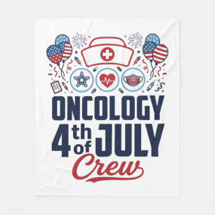 Onkologie 4. Juli Crew Medizinisches Patriotisches Fleecedecke