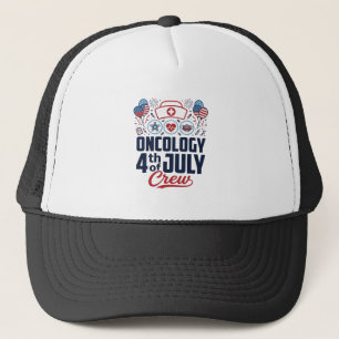Onkologie 4. Juli Crew Medizinisches Patriotisches Truckerkappe
