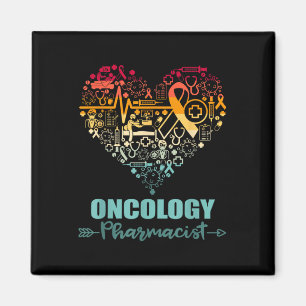 Onkologie-Apotheker Herz Lustig Vintage Onkologie Magnet