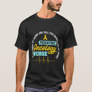 Onkologie bei Kindern Rn Ribbon Ekg Krebs Nurs T-Shirt