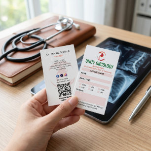 Onkologie Klinik Einfache Ernennung Visitenkarte