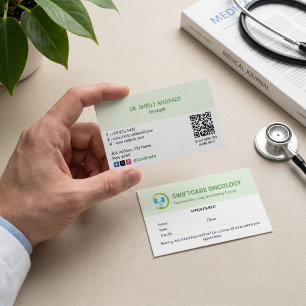 Onkologie-Klinik-Geschäft Einfache Terminvereinb Visitenkarte