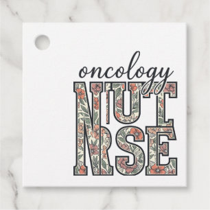 Onkologie-Krankenschwester Floral Vintage Geschenkanhänger