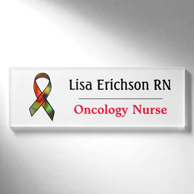 Onkologie-Krankenschwester-Namen-Umbau Namenschild (Vorderseite)