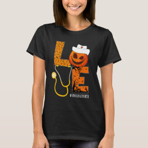 Onkologie Liebe Nurse Leben Halloween Pumpkin C T-Shirt