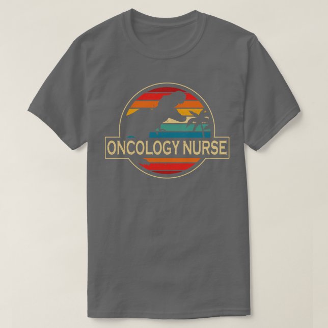 Onkologie Nurse Dinosaurier T-Shirt (Design vorne)