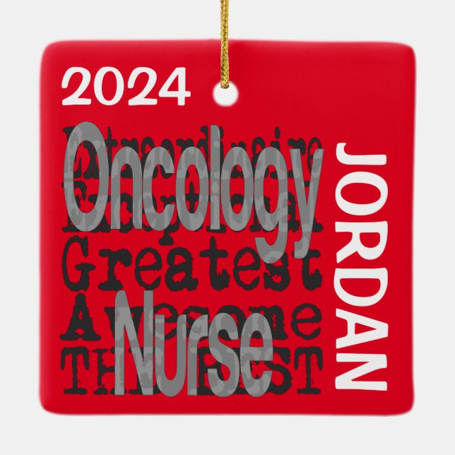 Onkologie Nurse Extraordinaire CUSTOM Keramikornament (Rückseite)