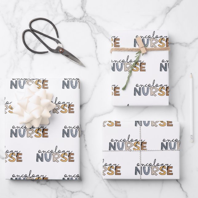 Onkologie Onkologie Onkologie Pflege RN Geschenkpapier Set (Vorderseite)