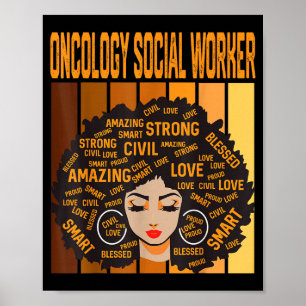 Onkologie-Sozialarbeiter Mächtige Schwarze Geschic Poster