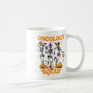 Onkologie Squad Skeleton Pumpkin Herbstlaub Spooky Kaffeetasse