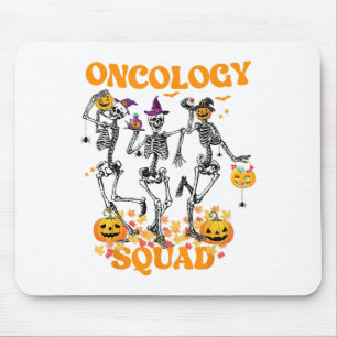 Onkologie Squad Skeleton Pumpkin Herbstlaub Spooky Mousepad