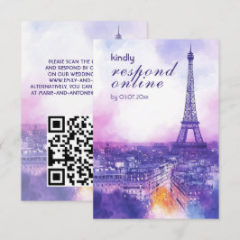 Online-Antwort-Anfrage Amour Éternel RSVP-Karte Begleitkarte