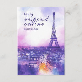 Online-Antwort-Anfrage Amour Éternel RSVP-Karte Begleitkarte