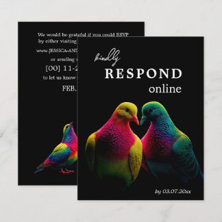 Online antworten Doves of Promise RSVP Karte