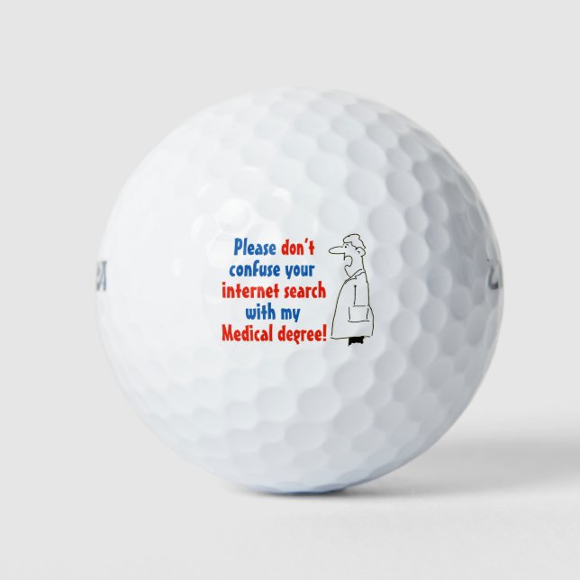 Online-ärztliche Diagnose und ein qualifizierter A Golfball (Vorderseite)
