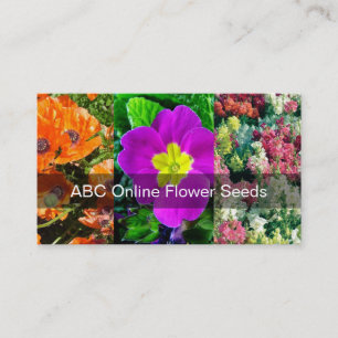 Online-Blumensamen-Geschäft Visitenkarte