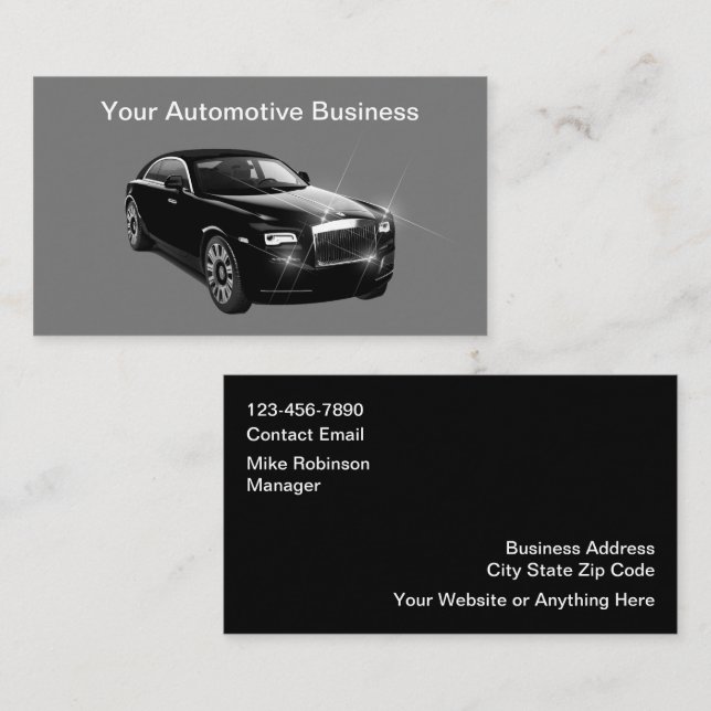 Online-Design für klassische Automotive Business C Visitenkarte (Vorne/Hinten)