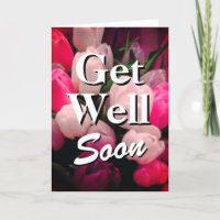 Online Get well soon card mit Tulpe-Blume-Foto