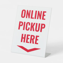 Online-Lieferwagen hier weiß Sockelschild