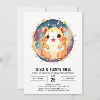 Online Little Hamster Geburtstag Einladung
