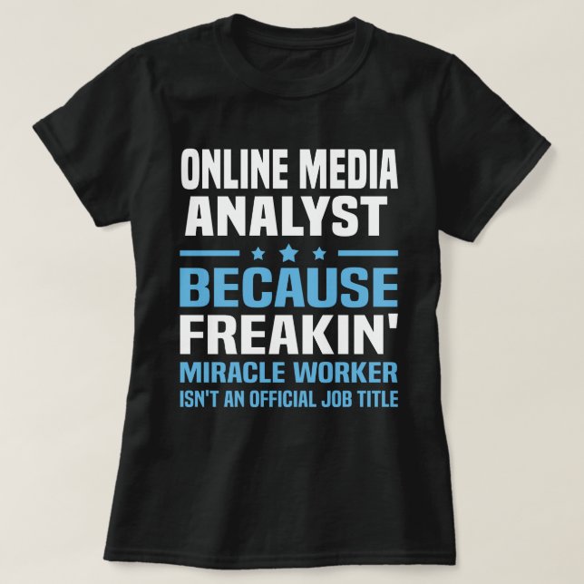Online Media Analyst T-Shirt (Design vorne)
