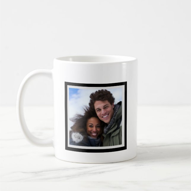 Online mit Foto und Namen personalisiert Kaffeetasse (Links)