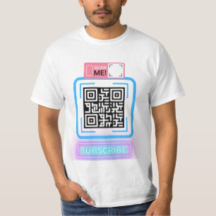 Online-Nachricht mit QR-Code-T - Shirt abonnieren