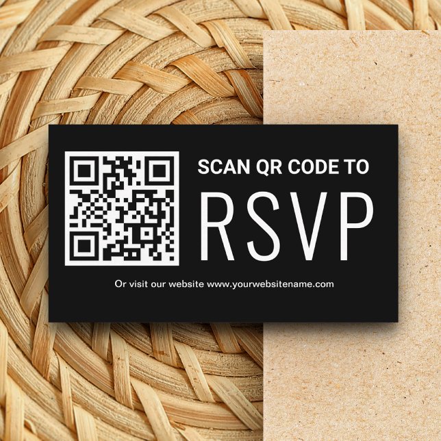 Online-QR-Code-UAWG Wedding-Website Schwarz-weiß Begleitkarte (Von Creator hochgeladen)