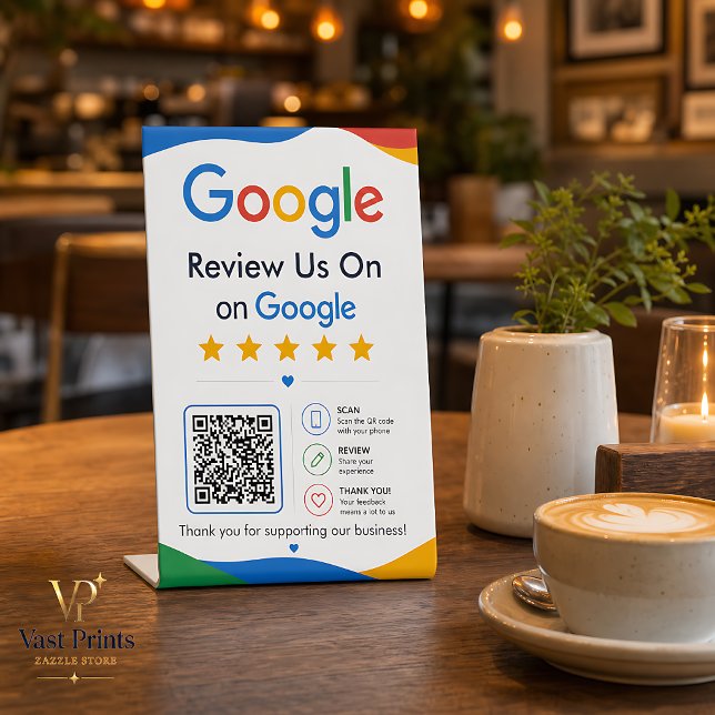 Online-Reputations-Google-Bewertungs-QR-Code-Schil Sockelschild (Online Reputation Google Review QR Code Sign
)