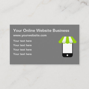 Online-Shopping-Website für Unternehmen Visitenkarte