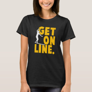 Online-Slackline-Tricklining Hervorhebung der Lück T-Shirt