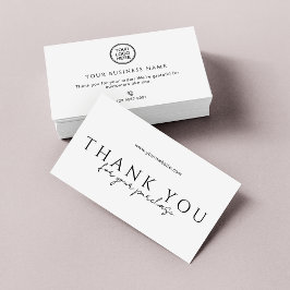 Online Store Order Packaging Thank You Inserts Visitenkarte