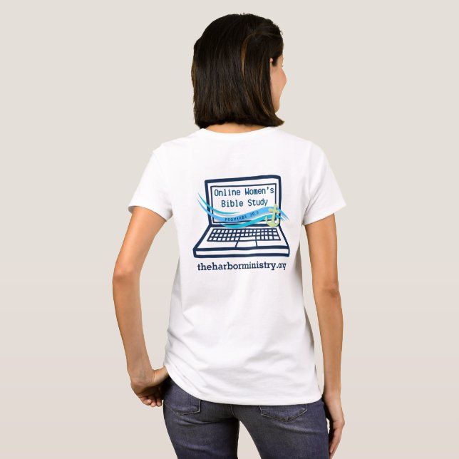 Online-T - Shirt für die Bibel von Frauen (Schwarz voll)