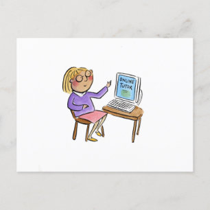 Online Tutor Postkarte