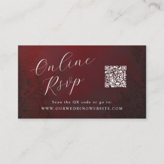 Online-UAWG QR-Code für theatralische Zierhochzeit Visitenkarte
