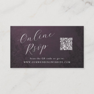 Online-UAWG QR-Code für theatralische Zierhochzeit Visitenkarte