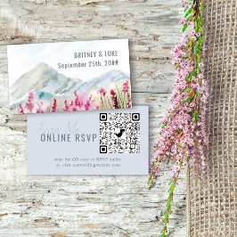 Online UAWG QR Code Mountain Meadow Wedding Enclos Begleitkarte