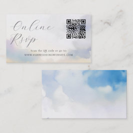 Online UAWG QR Code Wolken Hochzeitswebsite Visitenkarte