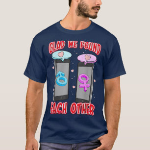Online Verabred Jubiläum Valentine Boyfriend Inte T-Shirt