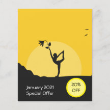 Online yoga business leaflet discount offer