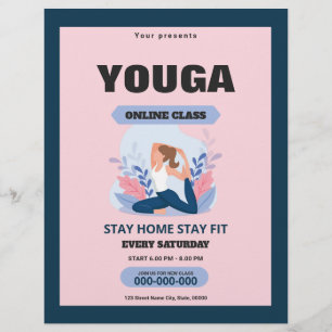 Online Yoga-Klassenflyer Flyer