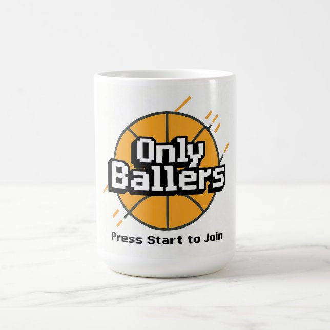 Only Ballers: Press Start to Join Coffee Mug (Pixe Kaffeetasse (Mittel)