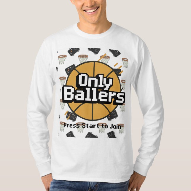 Only Ballers: The Pixel Sport Long Sleeve Tee (Vorderseite)