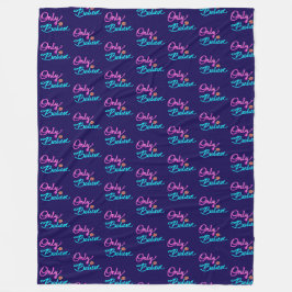 Only Believe Christian Quote on Dark Blue Fleecedecke